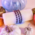 Nyx | Purple Hematite Skulls x Violet GloWeave | Macrame Bracelet